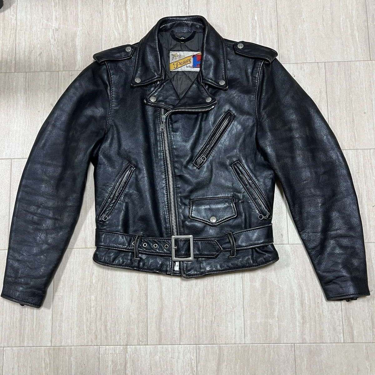 Schott 618 36 Perfecto Doble Piel de Vaca Cuero Moto Chaqueta 641 613 118
