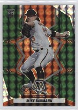 2022 Panini Mosaic Rookies Green Mosaic Prizm Mike Baumann #207 10cj