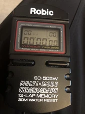 Robic SC-505W Multi-Mode Chronograph 12-Lap Memory 30M Water Resist Stopwatch