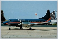 CAP Convair 580 Time Air C-FTAP Standard Oil Chevron sign Postcard