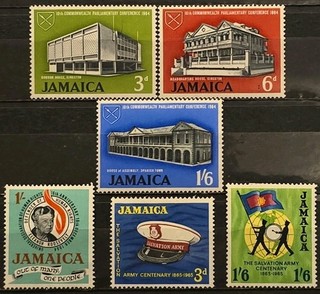 Jamaica MH Scott 236243 CPC Human Rights & Salvation Army 1964 1965 F VF Sets