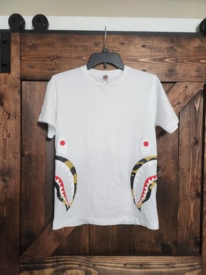 NEW Bathing Ape Bape 1st Camo Side Shark T-Shirt Boys Size 140 (US 