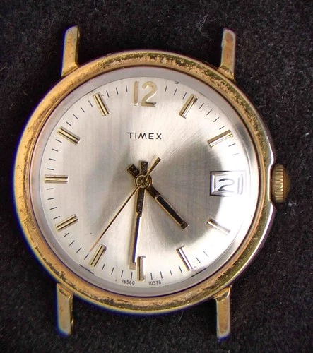 Timex Gold-Plated Men's Hand-Wind Vintage Watch -- Spares/Repairs