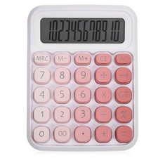 Mechanical Switch Calculator Pink Big Buttons 12 Digits Large LCD Display