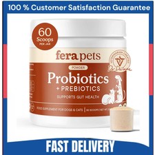 Fera Pets Probiotics for Dogs  Cats with Prebiotics - USDA Organic - 60 Scoops