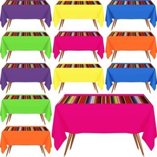 Hosuly Mexican Fiesta Tablecloth 54 x 108'' Party Plastic Tablecloth Striped ...