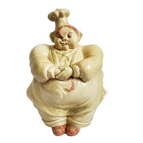 Vintage Redwing Pottery Chef Pierre Cookie Jar 11.25"