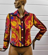 Gianni Versace Versus Vintage Iconic Purple Red Gold Black 100 Blazer 30/44
