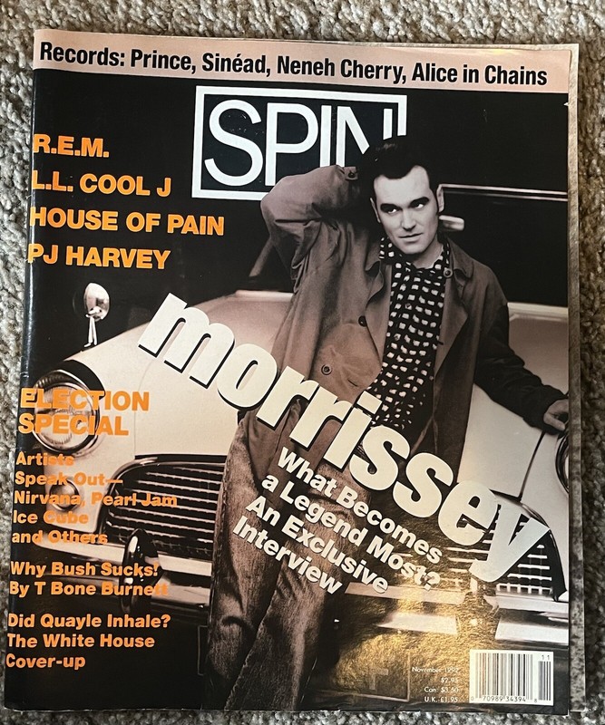 SPIN Magazine - Morrissey NIRVANA Pearl Jam  Alice In Chains PRINCE Nov. 1992