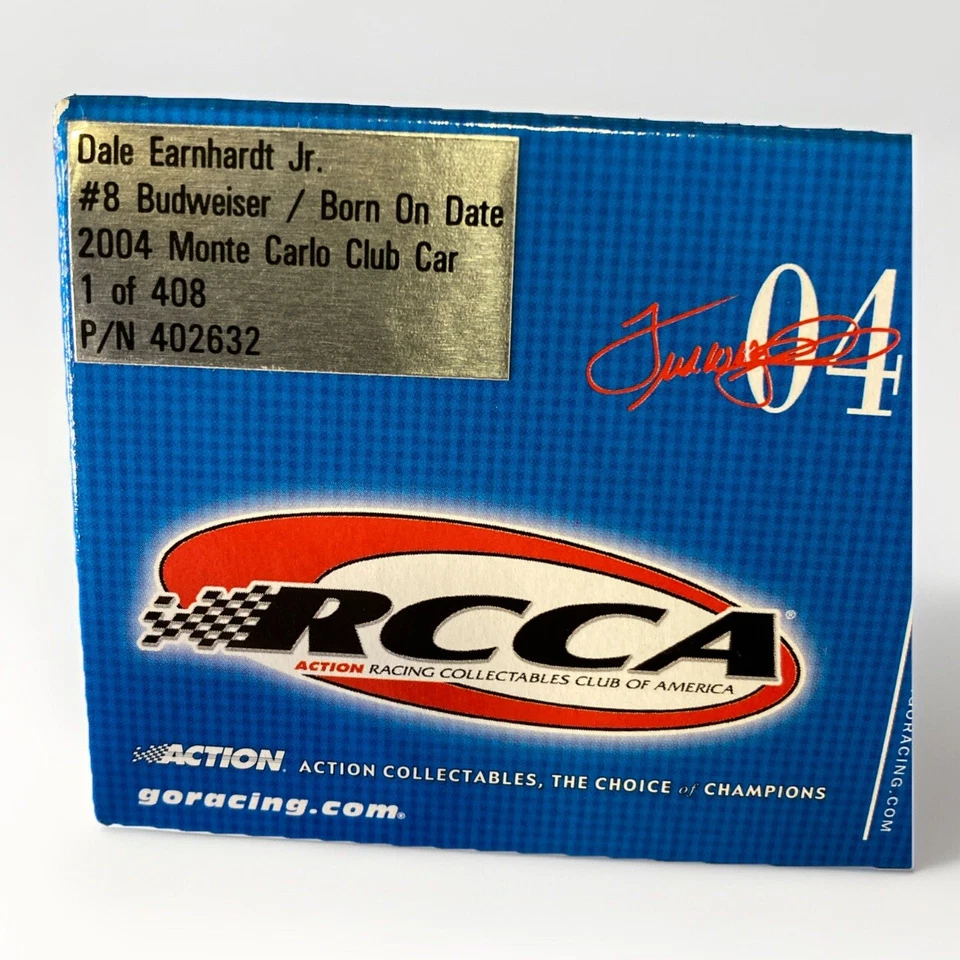 🔥1:32 ACTION RCCA 2004 #8 BUD MONTE CARLO SS 1 Of 408 DALE EARNHARDT JR NIB - Image 2 of 4