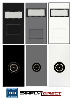 BG Nexus Euro Module RJ45 Data Socket Ethernet, TV Outlet Male Insert ...