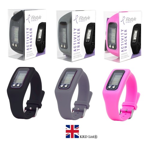 Attività Tracker Orologio Fitness Band da polso Passo Contatore Contapassi  in Silicone Nuovo Regno Unito | eBay