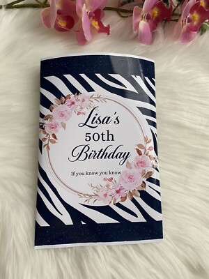 10x personalisierte Chiptüten, Knusperpaket, Deko zum 50. Geburtstag, Partygeschenk