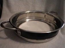 Bon Chef Country French 3 x 12 3/8" Black Stainless Steel Bottomless Pot 72030