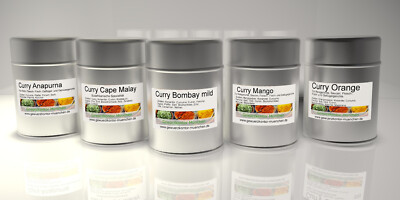 5 Dosen Curry Geschenk Set Gewürzkontor München