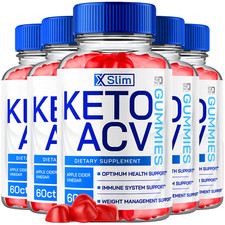 X Slim ACV Keto Gummies, X Slim for Weight Loss  Fat Burning 300 Gummies 5 Pack