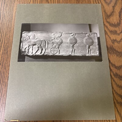 VTG Base from Themistoclean Circuit Wall Greek Sculpture Photo Chariot & Hoplite
