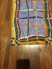 VINTAGE GLENTEX ACETATE GEOMETRIC PRINT OBLONG SCARF HAND ROLLED EDGE 15" X 44" — photo 6