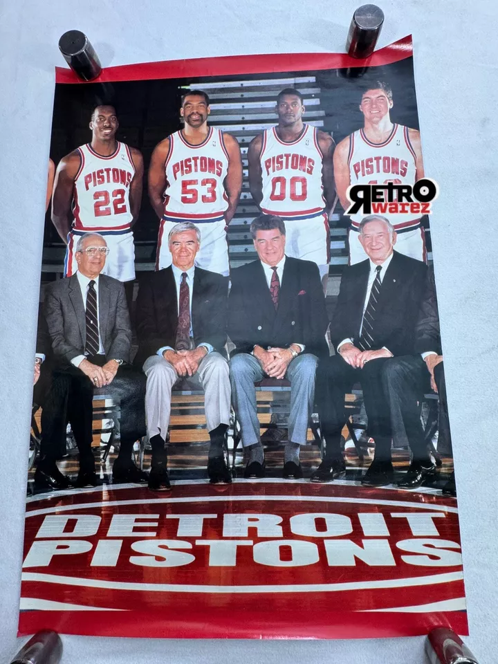 Detroit Pistons 1990 Mcdonald's Poster 16.25x24” DS NBA Basketball Isiah Thomas - Image 2 of 3