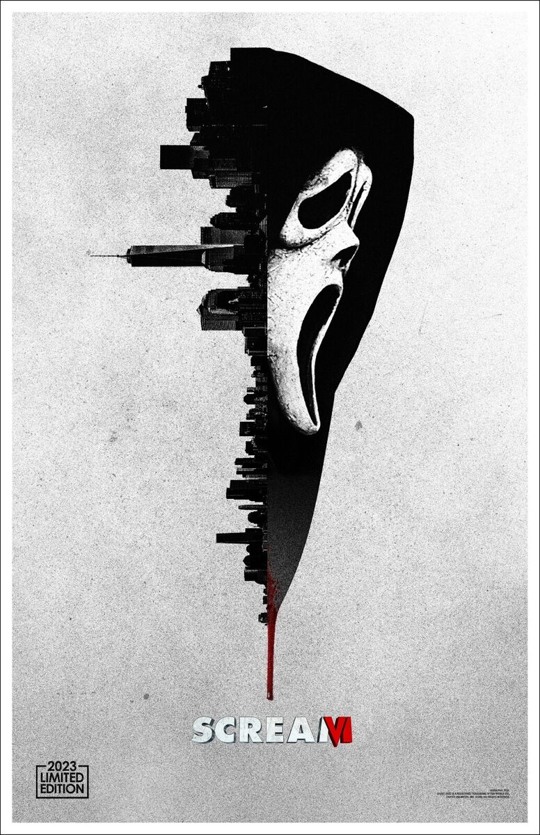 2023 Scream 6 Movie Poster 11X17 Sidney Prescott Detective Bailey New  York🔪🗽🍿