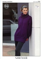 Sirdar Superwash DK Knitting Pattern 9390 - Teens  Women's Long Sweater 28-38"
