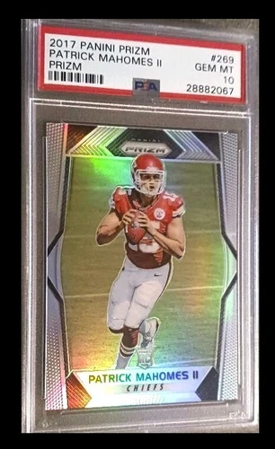 2017 PATRICK MAHOMES II RC PANINI PRIZM SILVER PRIZM PSA 10 GEM MINT ROOKIE