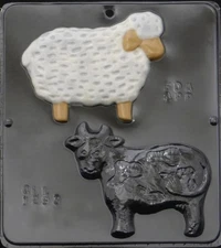 Cow, Sheep Chocolate Candy Mold  1293 NEW