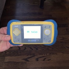 Vtech Mobigo Blue Yellow Touch Handheld Learning System No Charger Battery