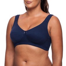 Cotton Wireless Bra Comfort Sleep Plus Size Minimizer Unlined Wirefree Soft