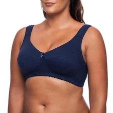 Cotton Wireless Bra Comfort Sleep Plus Size Minimizer Unlined Wirefree Soft