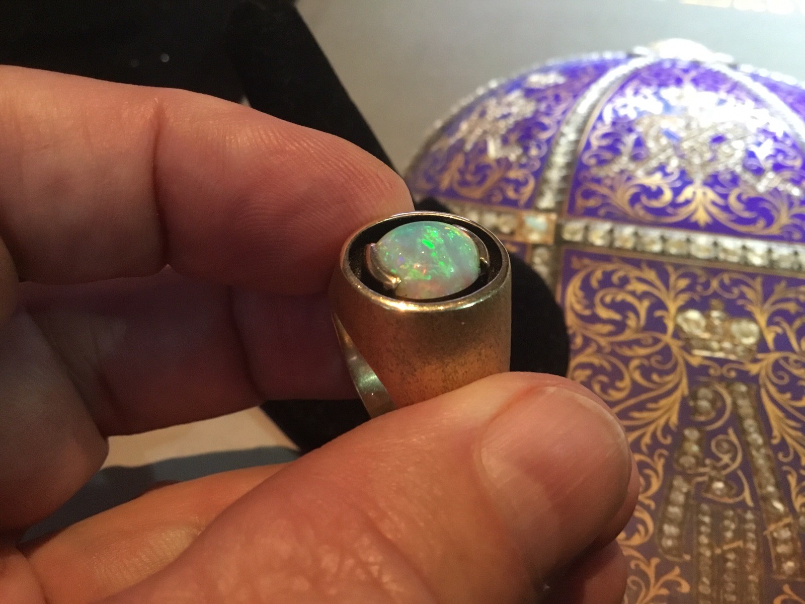 AUTHENTIC VINTAGE SOLID 14KT GOLD-Australian Blac… - image 14