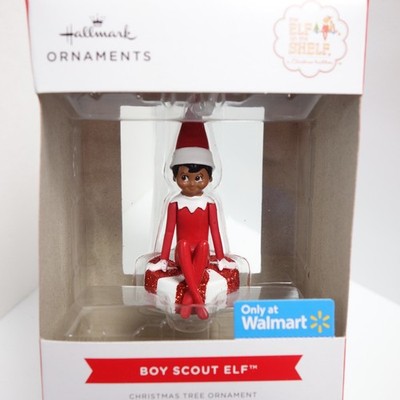 Hallmark Elf on A Shelf Elf Sitting on A Peppermint Ornament NEW