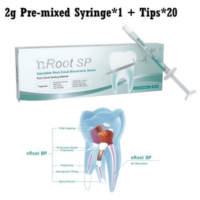 nRoot SP Dental Injectable Root Canal Bioceramic Sealer Repair Material Syringe
