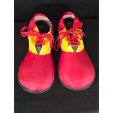 Novelty Clown Costume Shoes Oversized Fancy Dress Up Red Yellow Mens 10