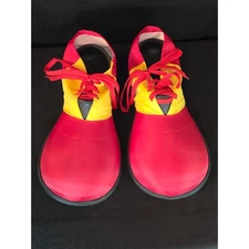 Novelty Clown Costume Shoes Oversized Fancy Dress Up Red Yellow Mens 10