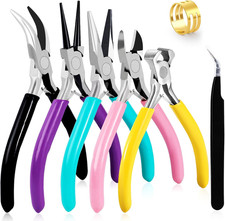5 Piece Jewelry Pliers Set Wire Wrapping Beading Repair Craft Tools Cutters