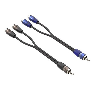 0.6 Ft 2 Female To 1 Male RCA Y Adapter Splitter Connector Cable 2 Pack
