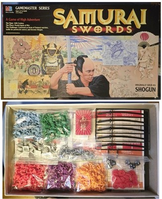 SAMURAI SWORDS Milton Bradley Board Game 4720 COMPLETE Sealed Parts Never Played