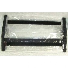 Mary Kay VelcroStick-On Strip Clear Bag Black Trim Replacement for Roll Zip Up