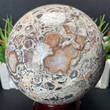 11.1LB 6.3" Natural Crazy Agate Sphere Crystal Quartz Reiki Energy Healing Decor