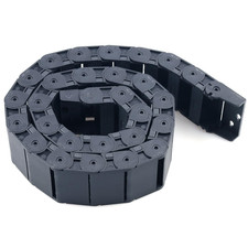 Cable Drag Chain, 18 X 50Mm Towline Wire Carrier 1 M/ 3.3Ft Plastic Semi Enclose