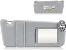 Sun Visor with Light for 2009-2016 with Sunroof, Right Passenger Side Gray Sunvi