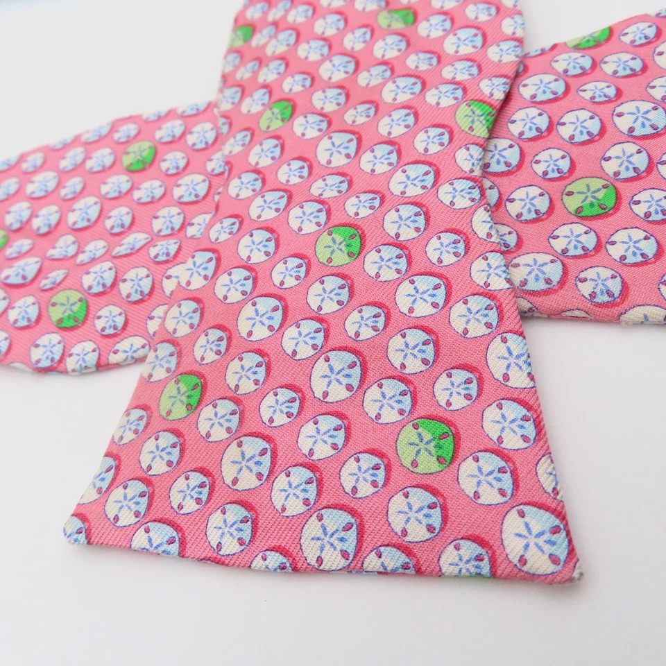 Галстук-бабочка Vineyard Vines шелк розовый песок доллар в горошек ширина 2,5 дюйма самостоятельный галстук сделано в США - Изображение 2 из 4