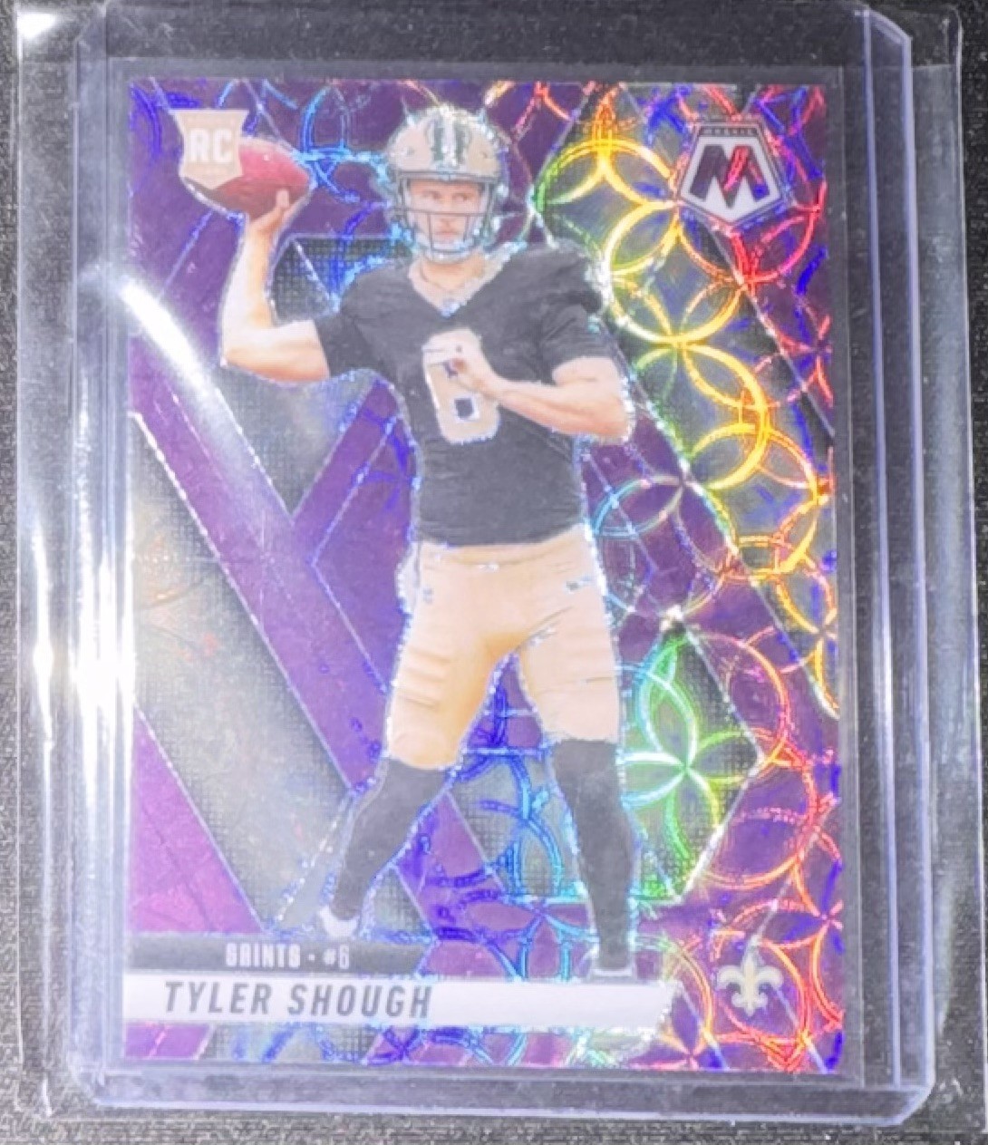 🎆 2025 Mosaic Tyler Shough Purple Scope Prizm #312 RC Saints Rookie