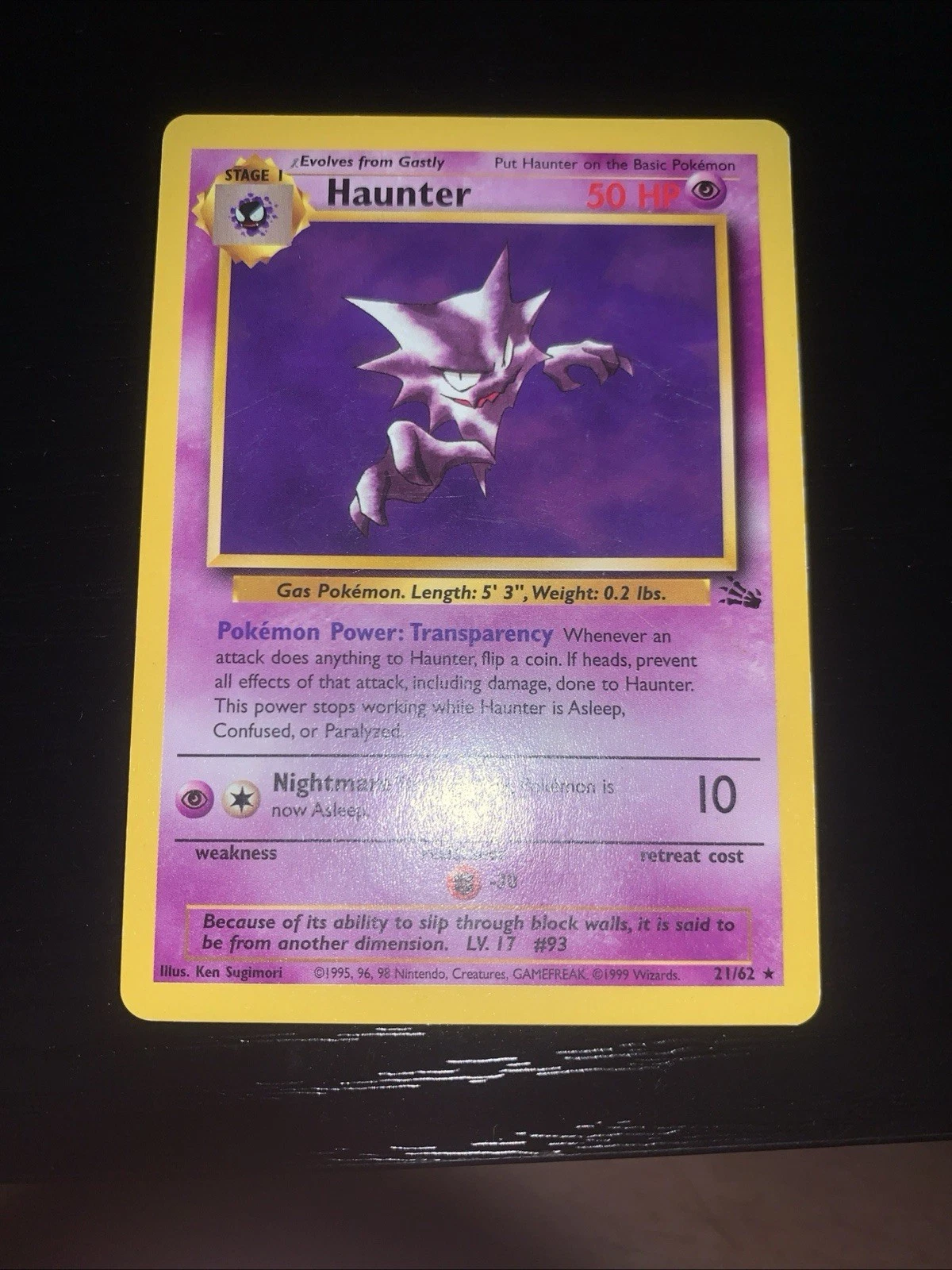 Haunter 21/62 Fossil Regular
