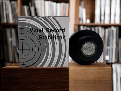 DISCOFILM Vinyl Plattengewicht   Record Stabilizer Wasserwaage