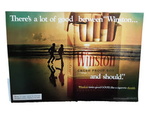 Vintage 1974 Winston Cigarette Ad Good Between Winston and Should Print Poster