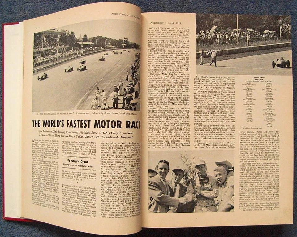 AUTOSPORT July to Dec 1958 BOUND VOLUME 17 XVII Motor Racing Car Magazines F1 - Image 3 of 4