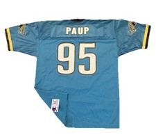Vintage Jacksonville Jaguars Jersey Large Paup Mens Size 44 Teal Bryce