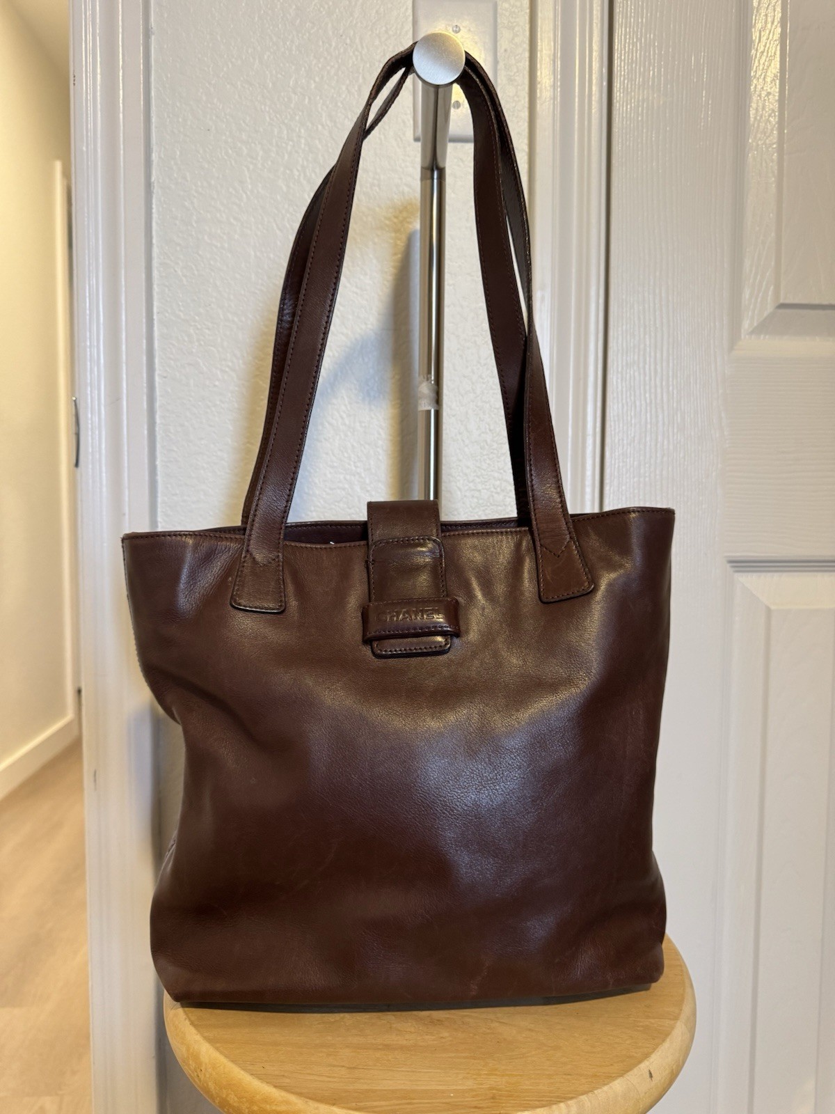 Dark Brown Chanel Caviar Leather Tote-image